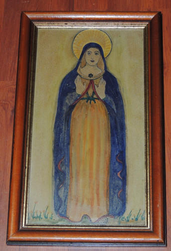 Madonna piastra ceramica - di,