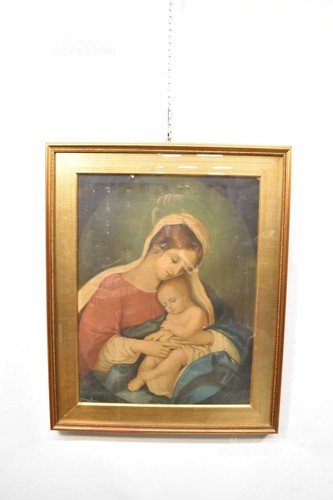 Quadro dipinto tela madonna - dipinto,
