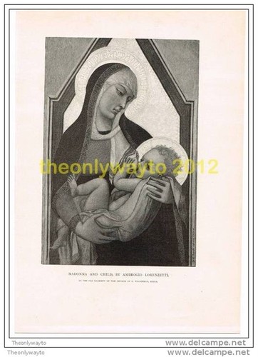 Madonna and child ambrogio - child,, by