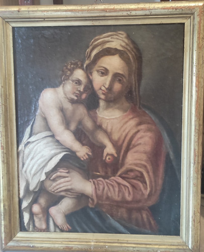 Quadro antico madonna con - madonna,