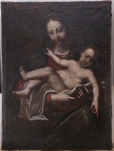 Antico dipinto olio tela - antico, su