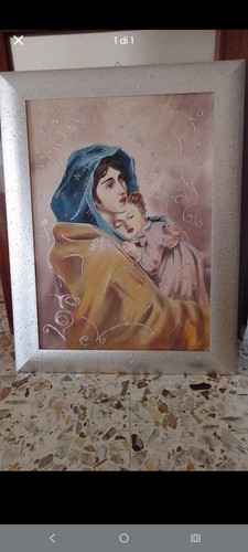 Quadro dipinto madonna - quadro, con