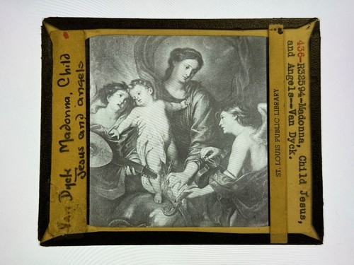 Antique magic lantern slide - antique,